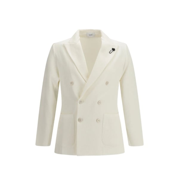 double-breasted knit jacket