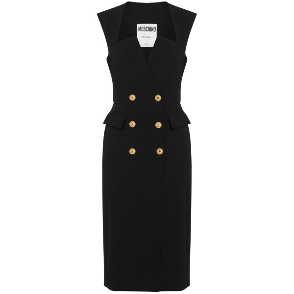 double-breasted wrap dress