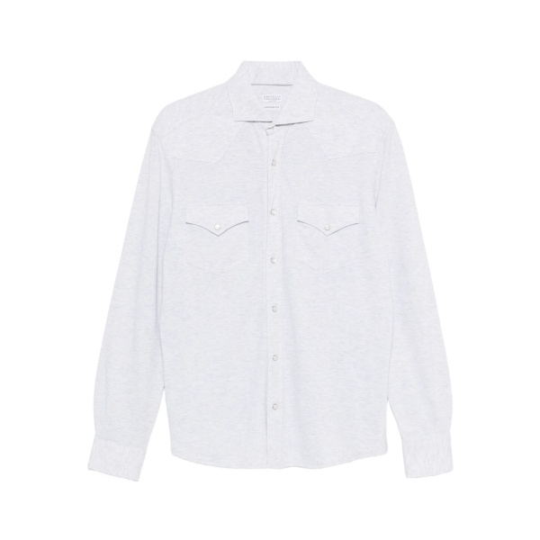 double-pocket cotton shirt
