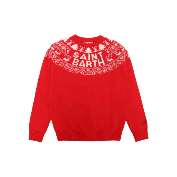 Douglas fair-isle round-neck sweater
