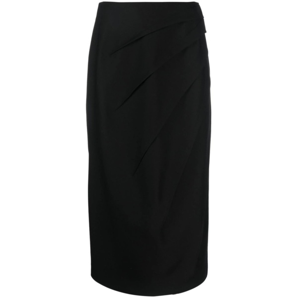 drape-detail midi skirt