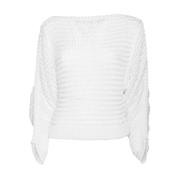 draped boat-neck sweater