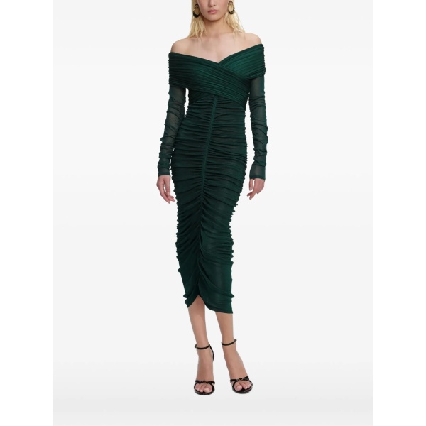 draped midi dress