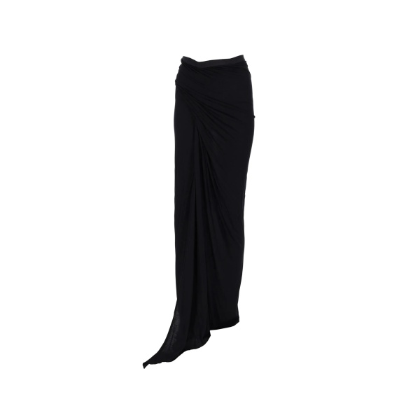 draped midi skirt