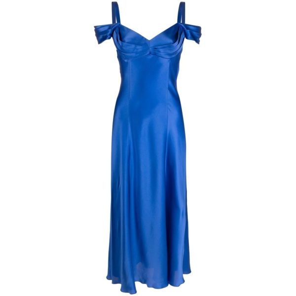 draped silk dress