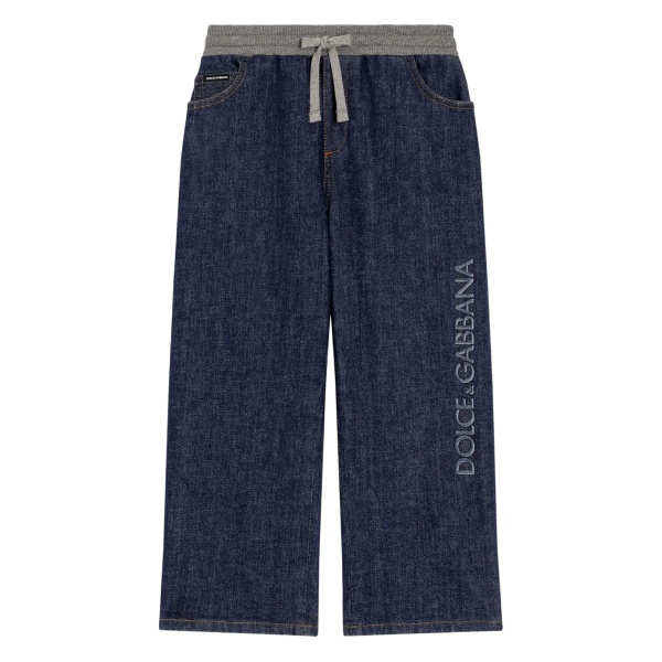 drawstring-waistband jeans