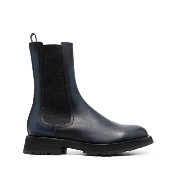 elasticated leather boots