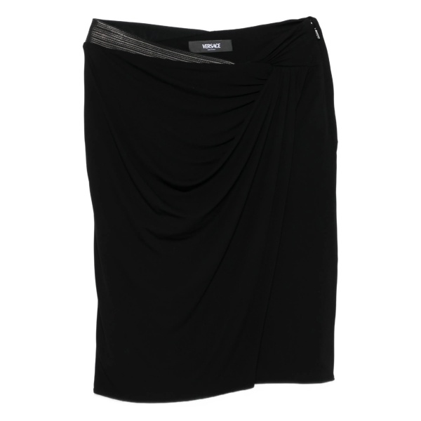 embellished draped skirt