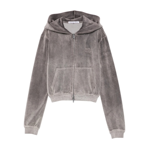 embellished hooded sweater