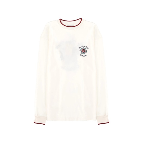 embroidered long-sleeve T-shirt