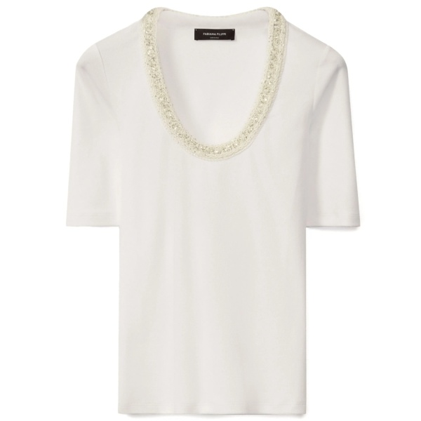 embroidered-neck top