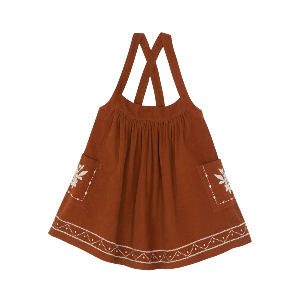 embroidery pocket dress