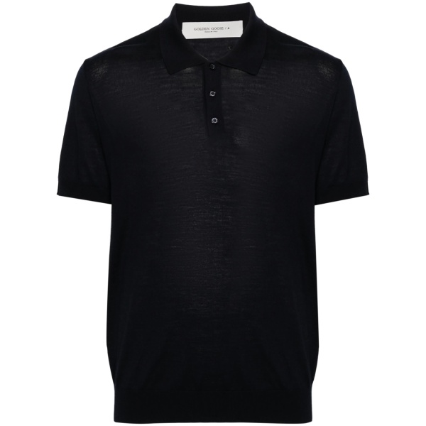fine-knit polo shirt