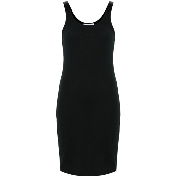 fine-ribbed mini dress
