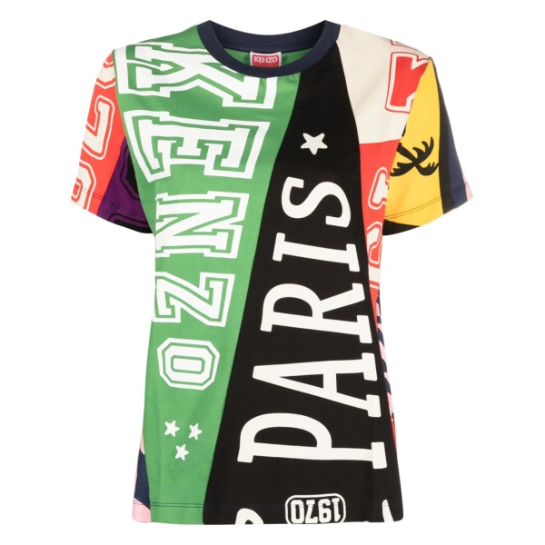 Flag logo-print cotton T-shirt