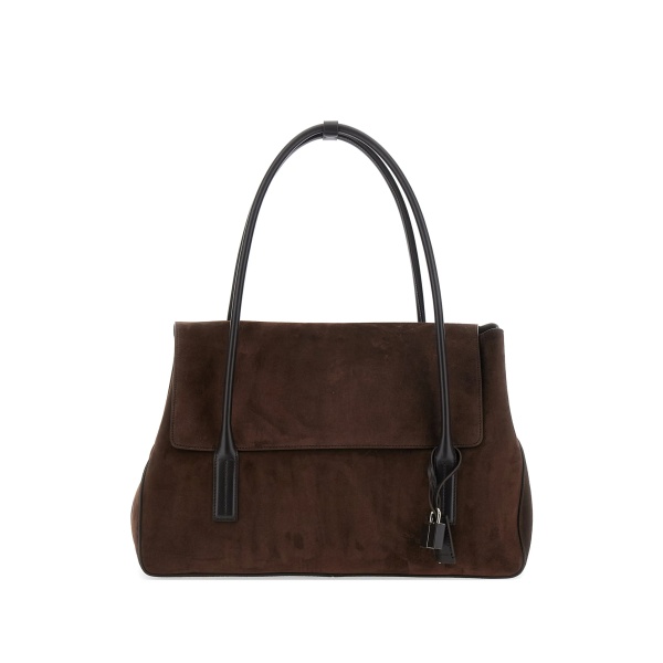 flap calf leather shoulder bag