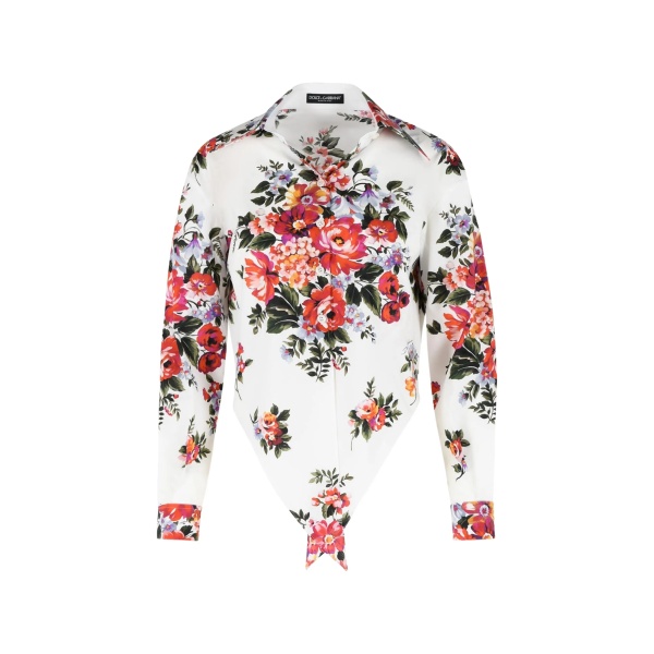 floral-print shirt