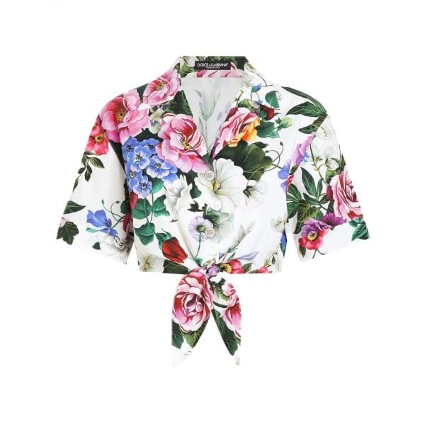 floral-print shirt