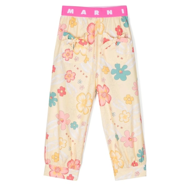 floral-print straight-leg trousers