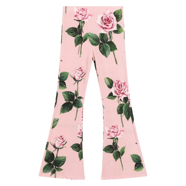 floral-print trousers