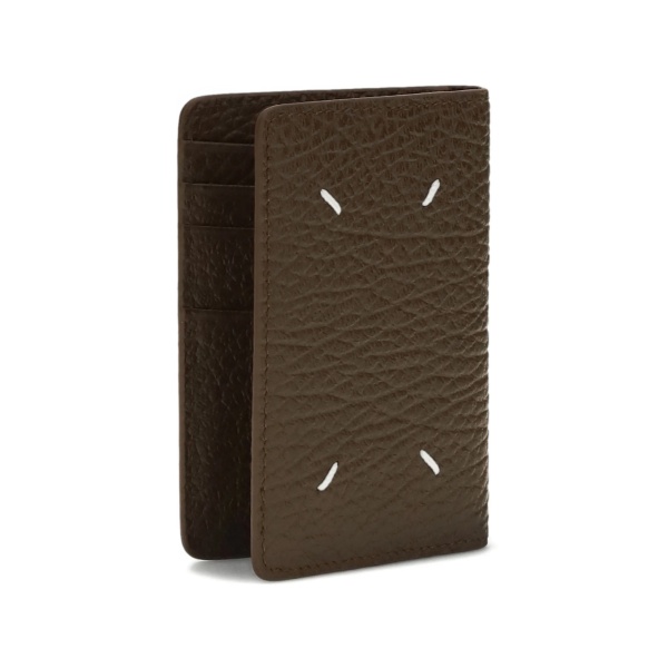 four-stitch leather card holder