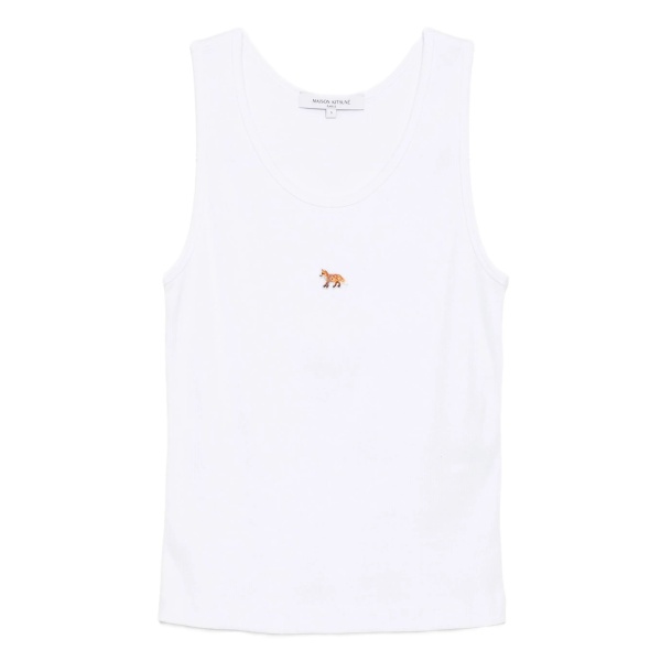 fox-embroidered tank top