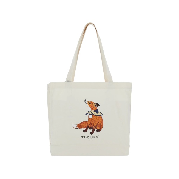 Fox-print tote bag