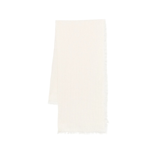frayed striped scarf
