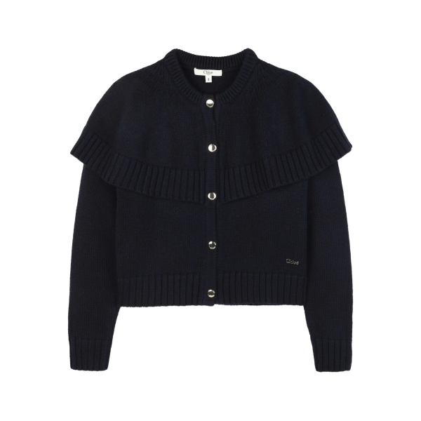 frilled cardigan