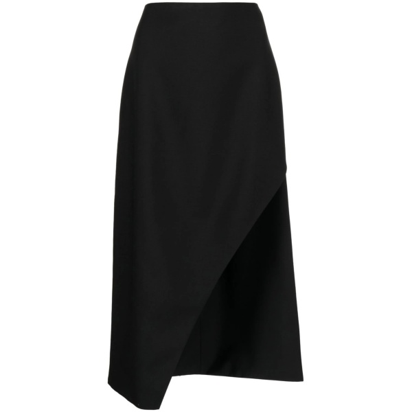 front-slit knitted skirt