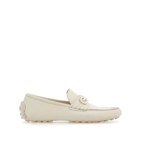 Gancini-plaque leather loafers
