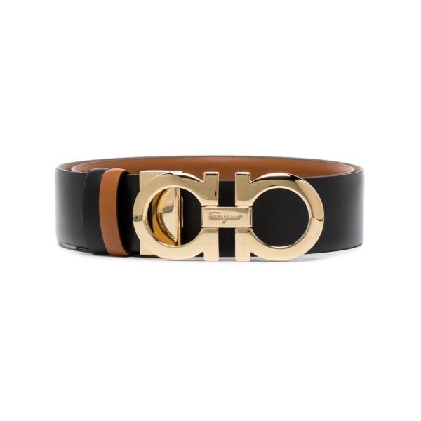Gancini reversible leather belt