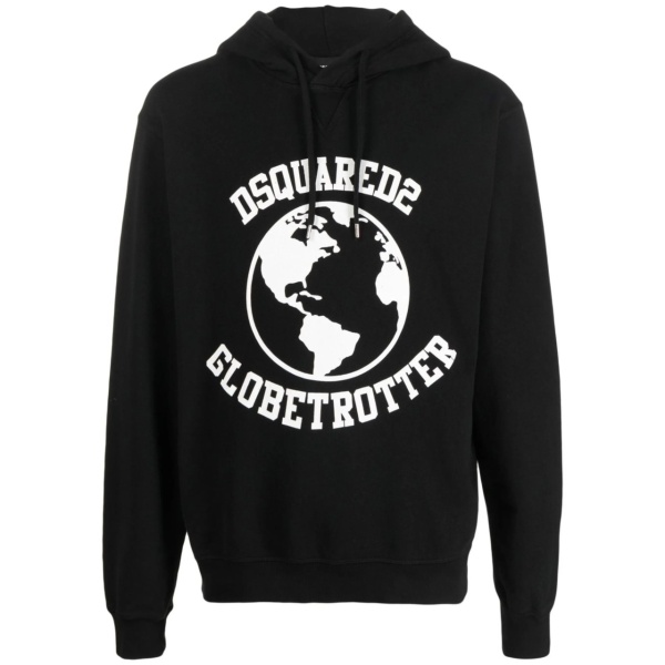 Globetrotter logo-print hoodie