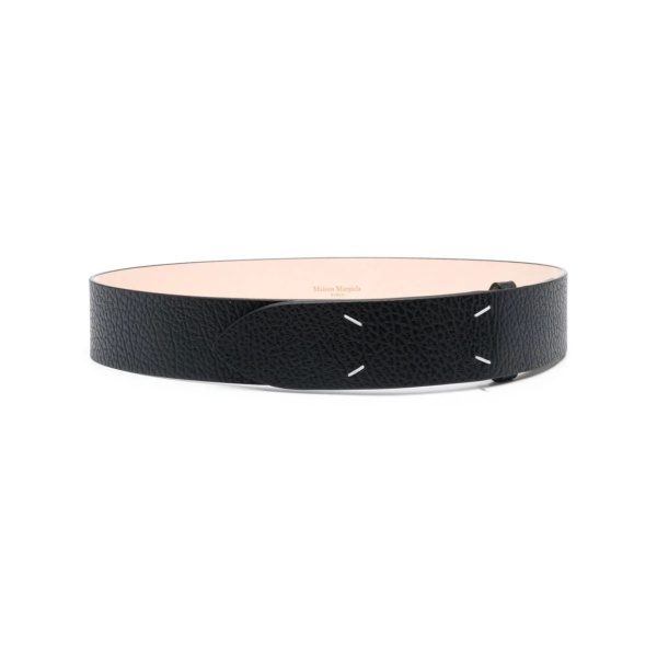grained four-stitch belt