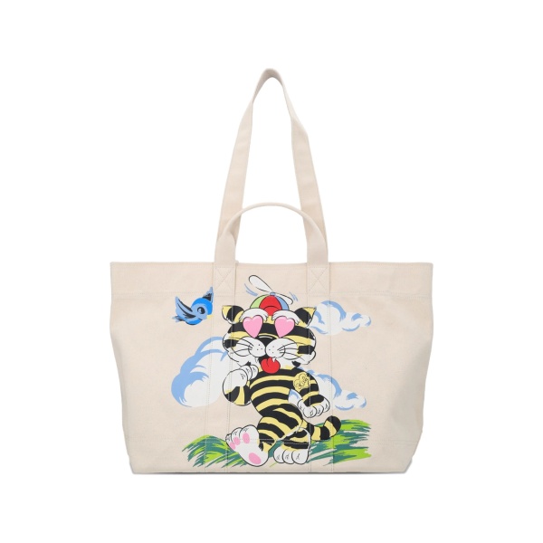graphic-print tote bag