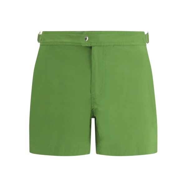 green swim shorts