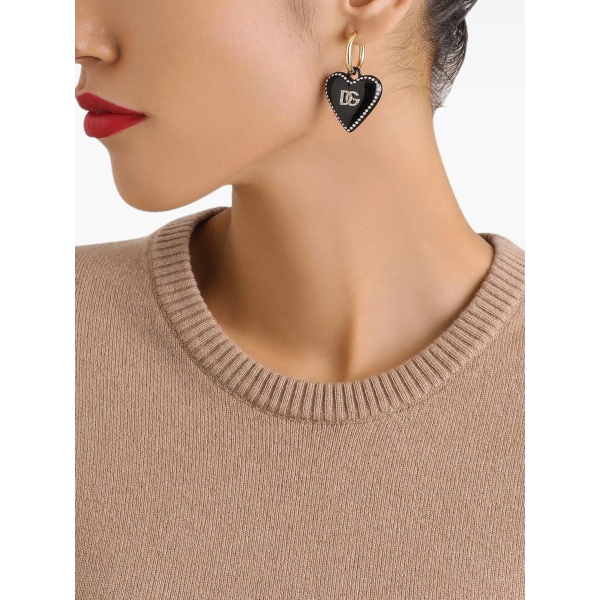 heart drop earrings