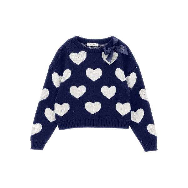heart-patterned sweater