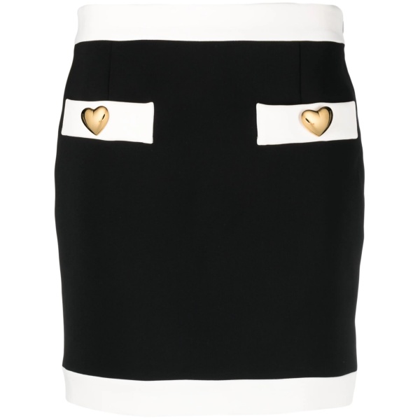 heart-shaped-buttons mini skirt