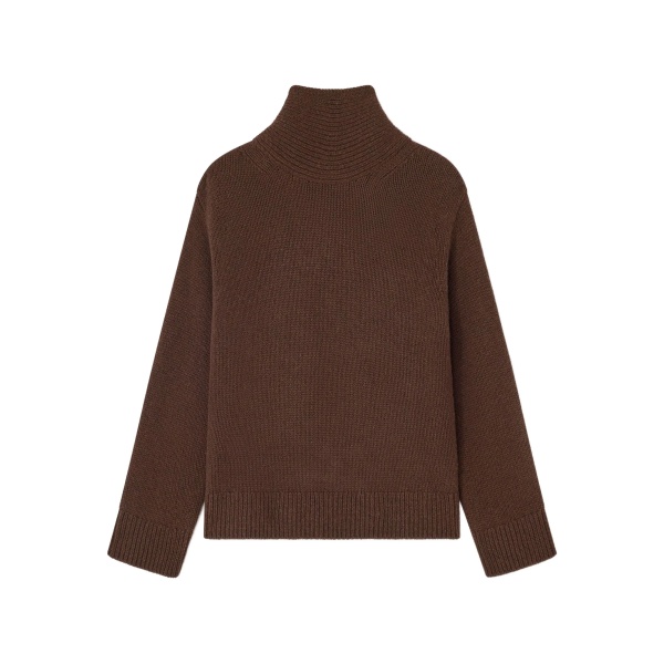 high-neck open-back pullover