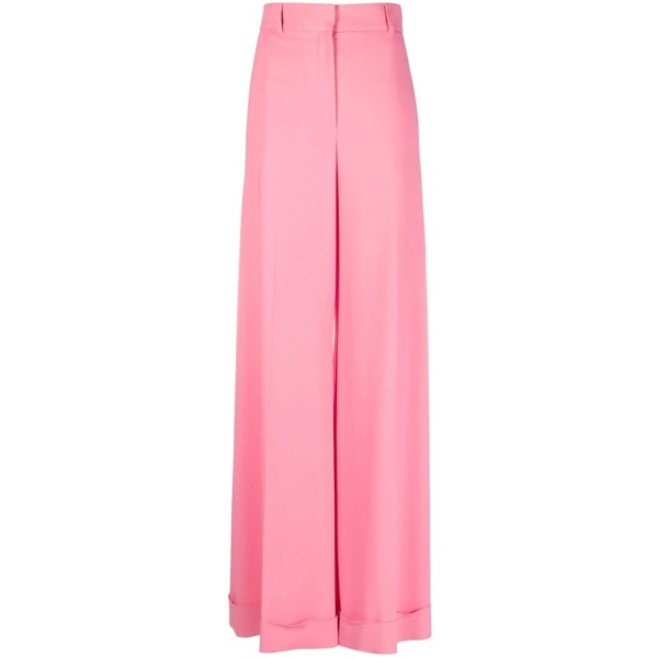 high-waisted palazzo trousers