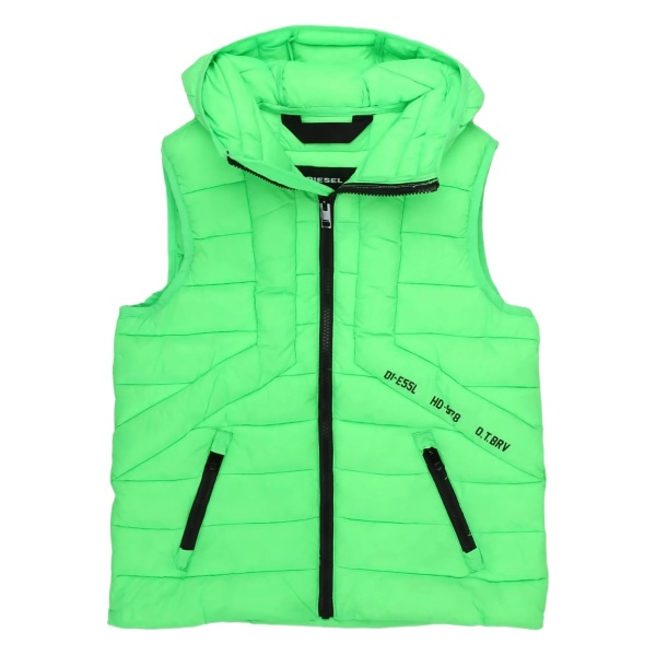 hooded quilted gilet