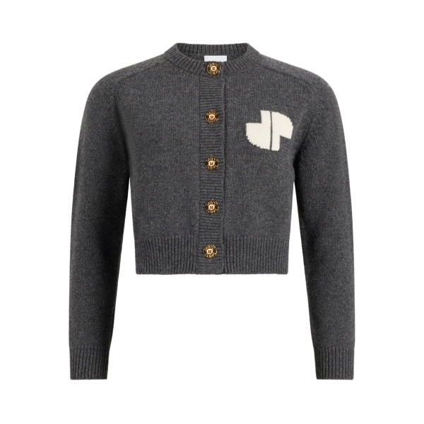 intarsia-embellished cardigan