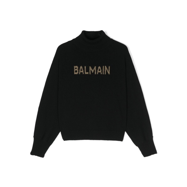 intarsia-knit logo sweater