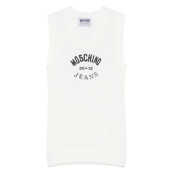 intarsia-logo tank top
