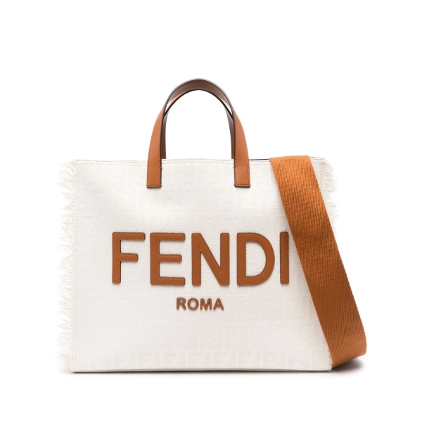 jacquard-logo canvas tote bag