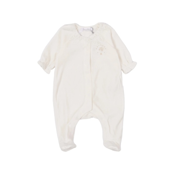 lace collar embroidered babygrow