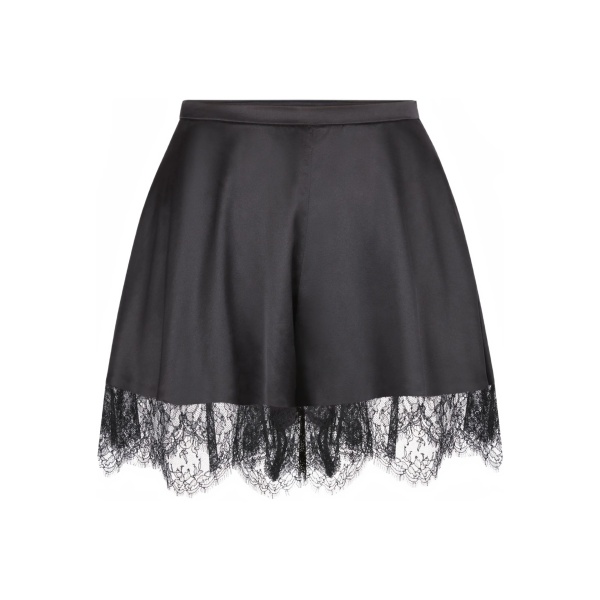 lace-detail satin shorts