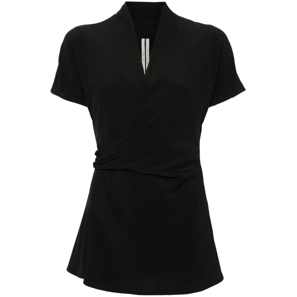 Laura crepe wrap blouse
