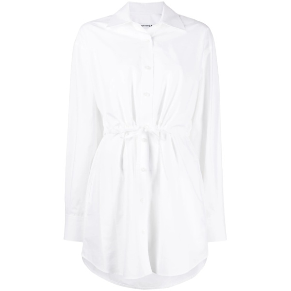 layered cotton shirtdress